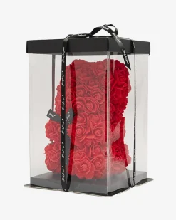 Royalfashion Czerwony miś z róż