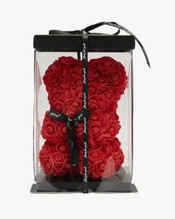 Royalfashion Czerwony miś z róż