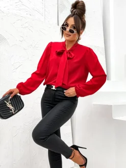 Royalfashion Damska bluzka z kokardą