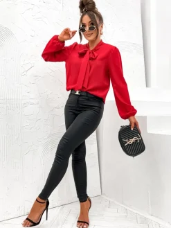 Royalfashion Damska bluzka z kokardą