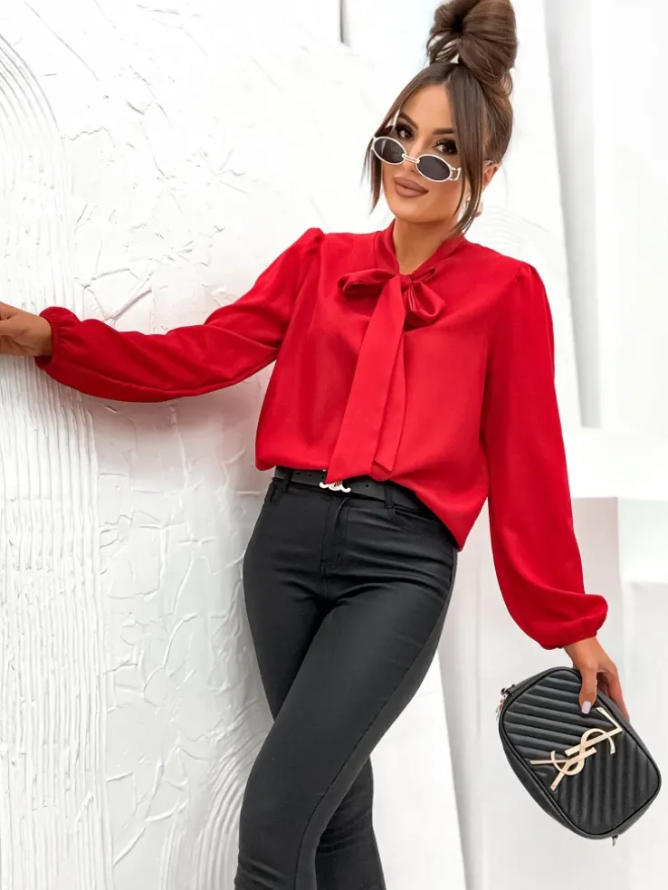 Royalfashion Damska bluzka z kokardą