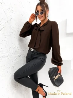 Royalfashion Damska bluzka z kokardą