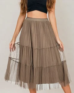 Royalfashion Damska dwustronna spódnica midi