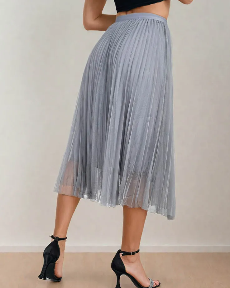 Royalfashion Damska dwuwarstwowa spódnica midi