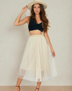 Royalfashion Damska dwuwarstwowa spódnica midi