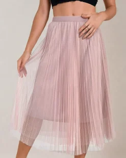 Royalfashion Damska dwuwarstwowa spódnica midi