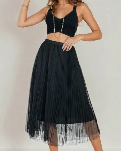 Royalfashion Damska dwuwarstwowa spódnica midi