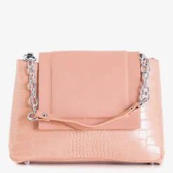 Royalfashion Damska torebka ze zwierzęcym tłoczeniem w kolorze nude