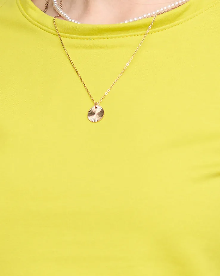 Royalfashion Damski bawełniany sportowy komplet dresowy w limonkowym kolorze