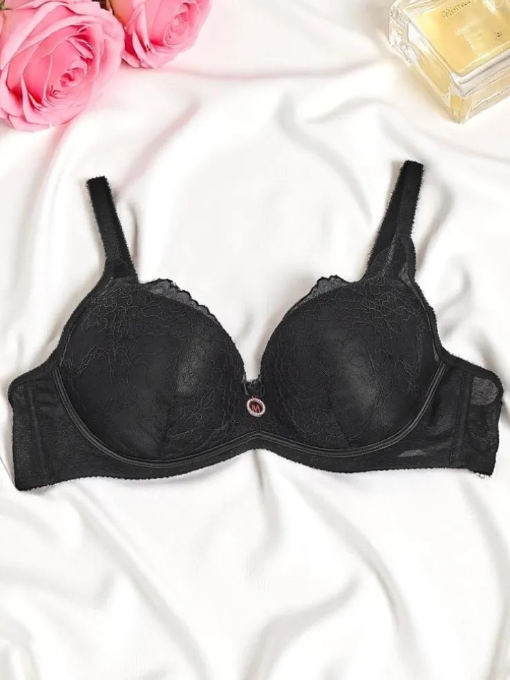 Royalfashion Damski biustonosz push- up z koronką Romance Push-Up