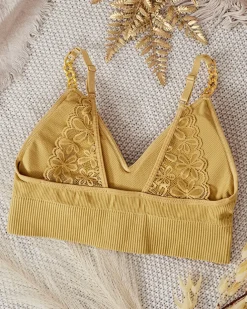 Royalfashion Damski biustonosz prążkowany z ozdobnymi ramiączkami