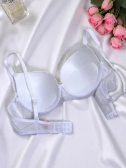 Royalfashion Damski biustonosz push- up z koronką Romance Push-Up