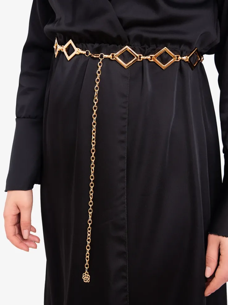 Royalfashion Damski metalowy pasek ozdobny