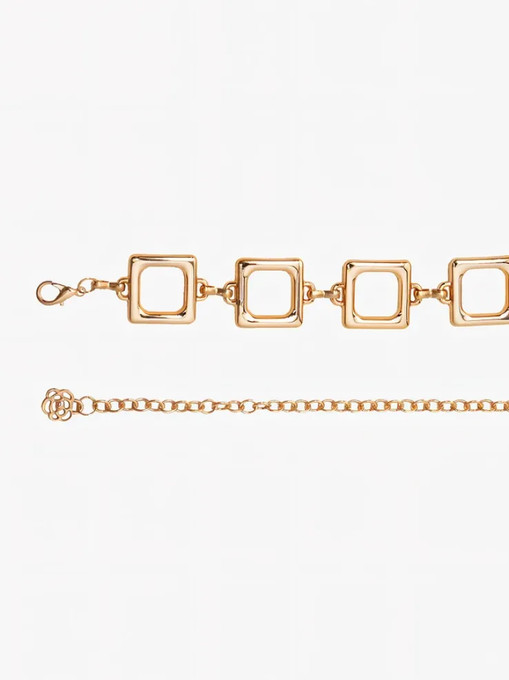 Royalfashion Damski metalowy pasek ozdobny