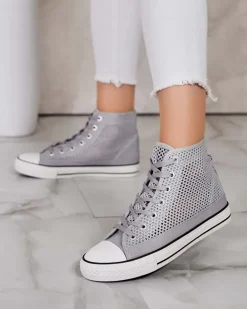 Royalfashion Damskie ażurowe trampki Nizzef