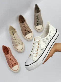 Royalfashion Damskie ażurowe trampki Rebbse