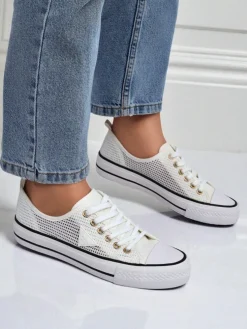 Royalfashion Damskie ażurowe trampki Rebbse