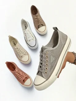 Royalfashion Damskie ażurowe trampki Rebbse