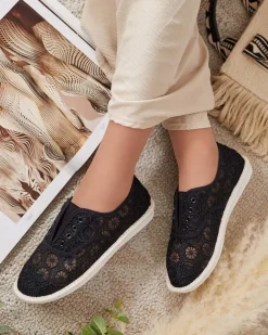 Royalfashion Damskie ażurowe tenisówki Nurram