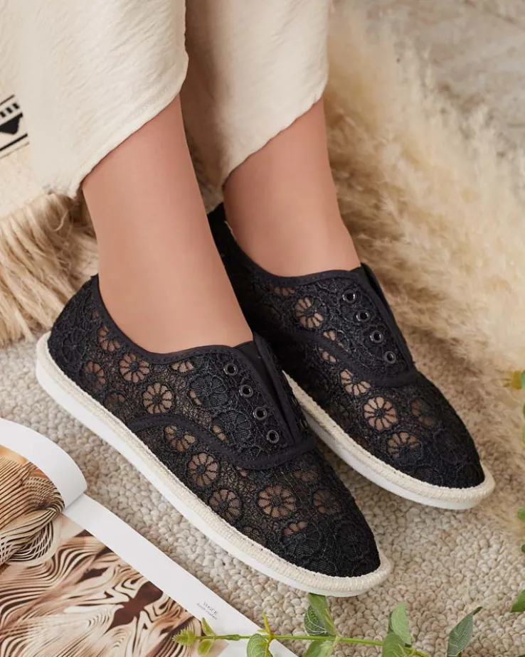 Royalfashion Damskie ażurowe tenisówki Nurram