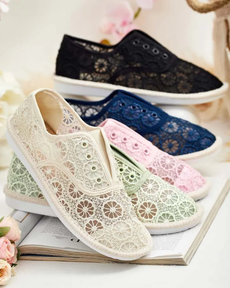 Royalfashion Damskie ażurowe tenisówki Nurram