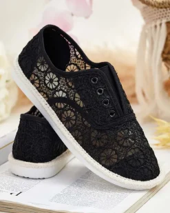 Royalfashion Damskie ażurowe tenisówki Nurram