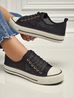 Royalfashion Damskie ażurowe trampki Rebbse