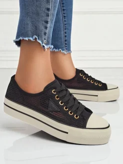 Royalfashion Damskie ażurowe trampki Rebbse