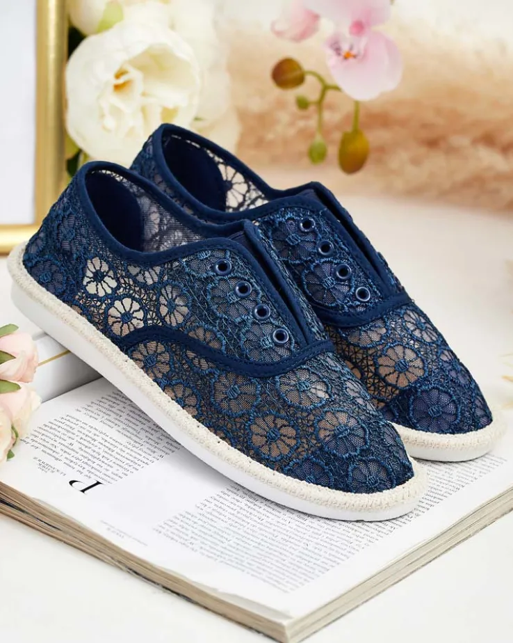 Royalfashion Damskie ażurowe tenisówki Nurram