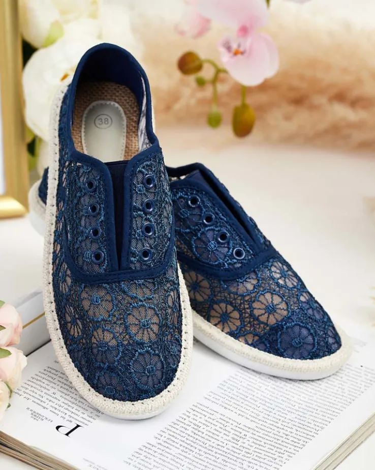 Royalfashion Damskie ażurowe tenisówki Nurram