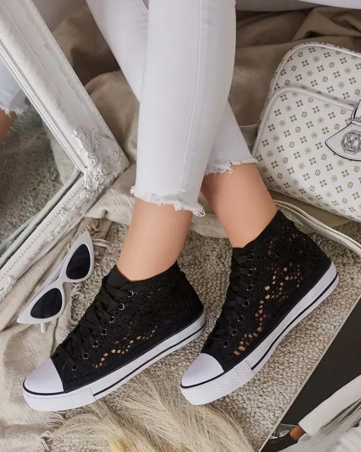 Royalfashion Damskie ażurowe trampki Nictz