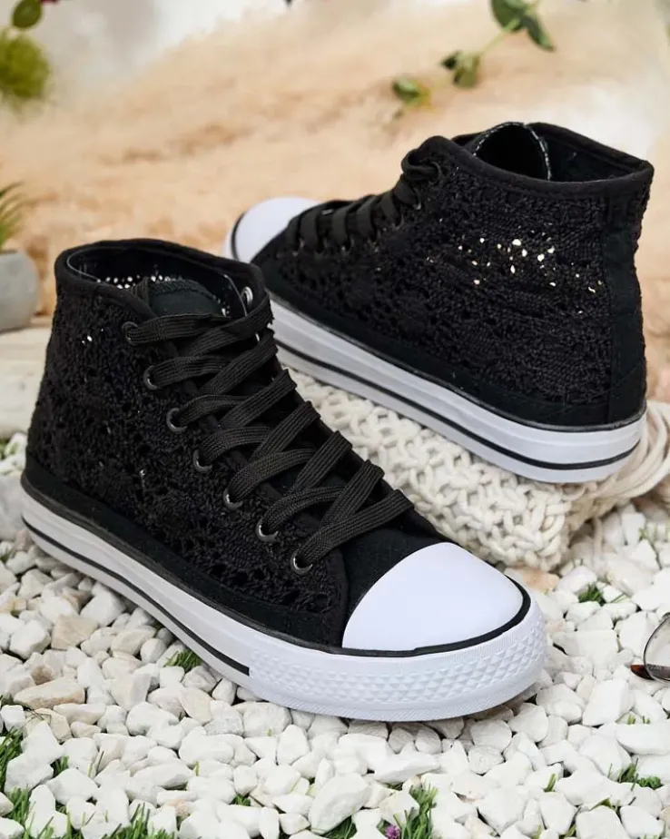 Royalfashion Damskie ażurowe trampki Nictz