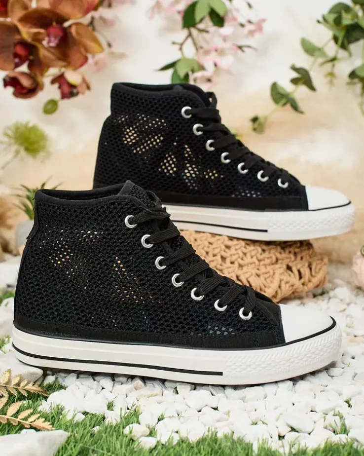 Royalfashion Damskie ażurowe trampki Nizzef