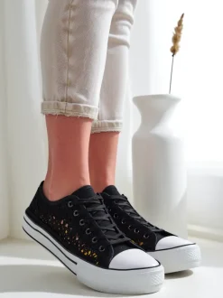 Royalfashion Damskie ażurowe trampki Nizzet