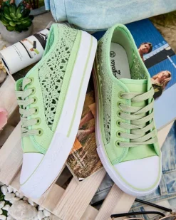 Royalfashion Damskie ażurowe trampki Niz