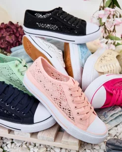Royalfashion Damskie ażurowe trampki Niz