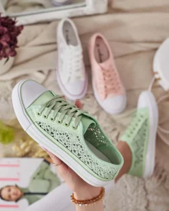 Royalfashion Damskie ażurowe trampki Niz