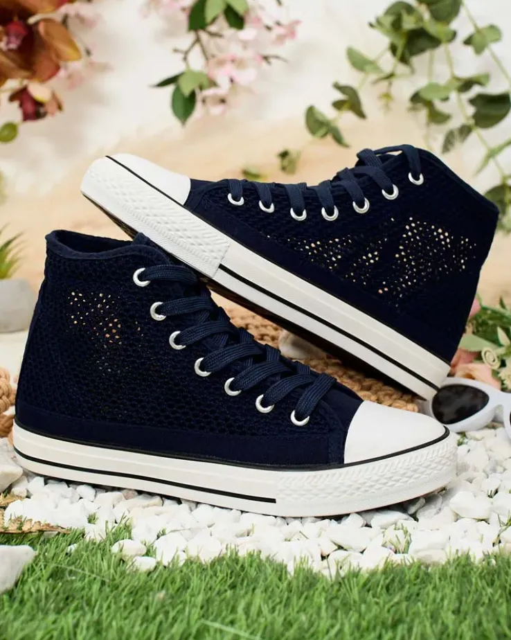 Royalfashion Damskie ażurowe trampki Nizzef