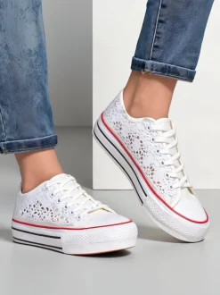 Royalfashion Damskie ażurowe trampki Nizzet