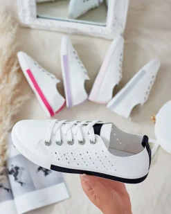 Royalfashion Damskie ażurowe tenisówki Murras