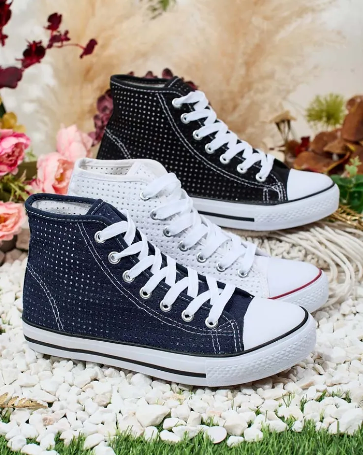 Royalfashion Damskie ażurowe trampki Nimm