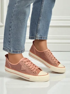 Royalfashion Damskie ażurowe trampki Rebbse