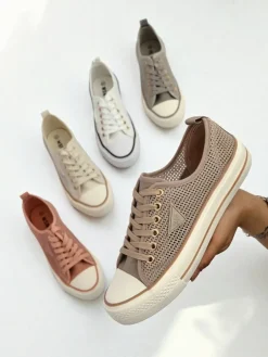 Royalfashion Damskie ażurowe trampki Rebbse