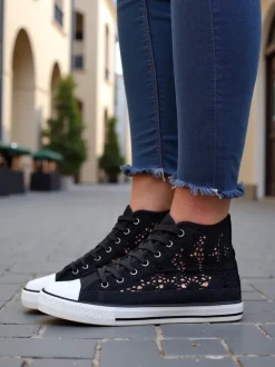 Royalfashion Damskie ażurowe trampki Limme