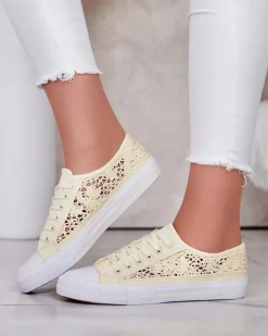 Royalfashion Damskie ażurowe trampki Niz