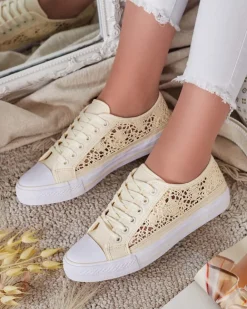 Royalfashion Damskie ażurowe trampki Niz