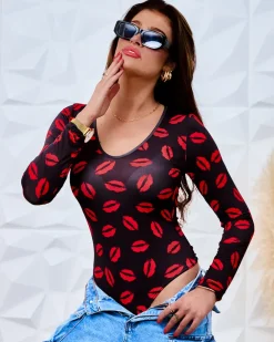 Royalfashion Damskie body z printem