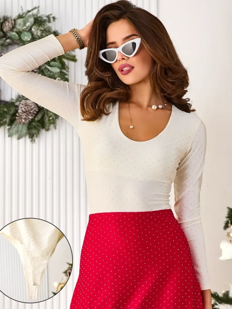 Royalfashion Damskie body z cyrkoniami