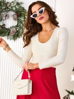 Royalfashion Damskie body z cyrkoniami