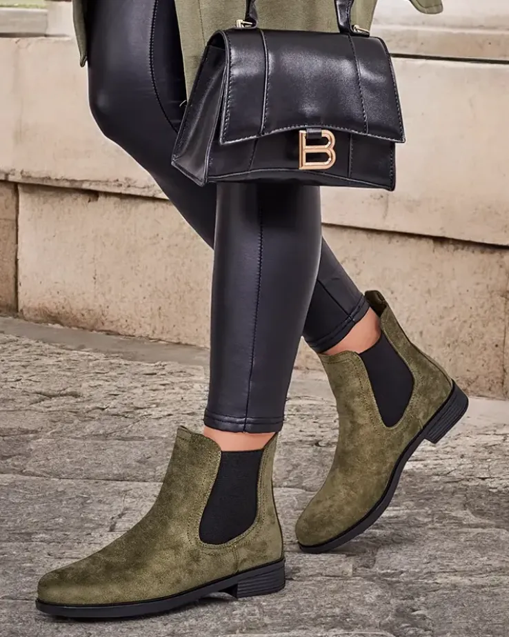 Royalfashion Damskie botki a'la sztyblety z eko-zamszu Ataras